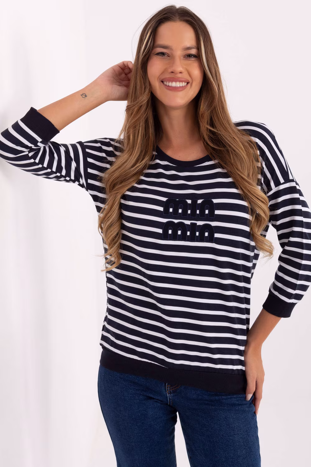 Bluzka Model RV-BZ-A790.47 Navy - Relevance