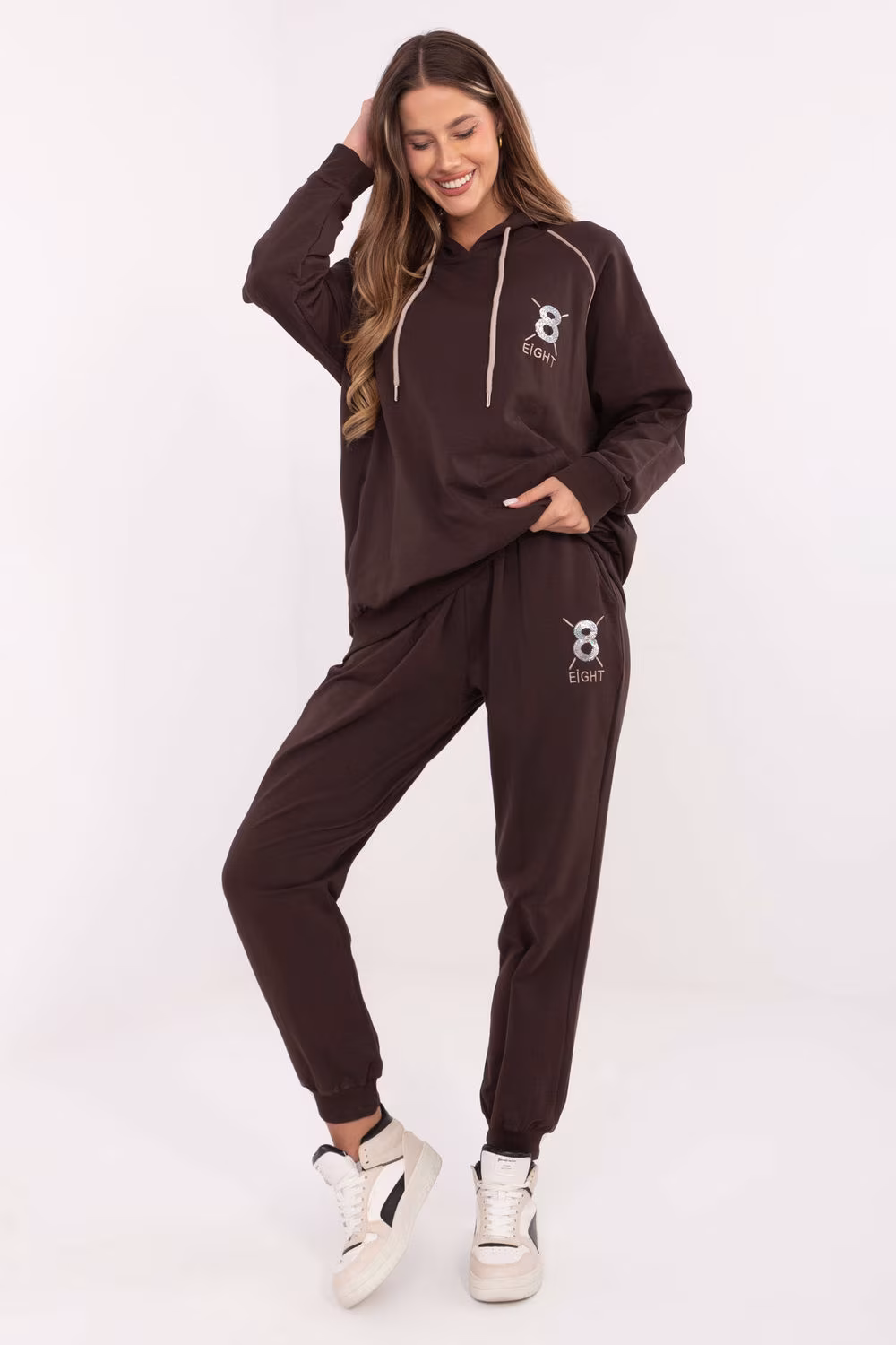 Spodnie Komplet Model RV-KMPL-A884.22 Dark Brown - Relevance