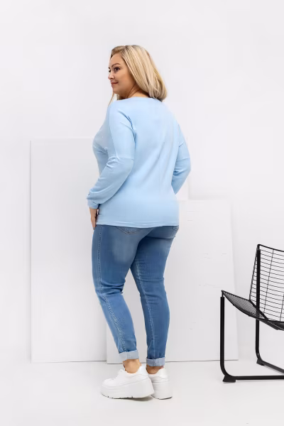 Bluzka Model RV-BZ-A-163.09 Light Blue - Relevance — zdjęcie 3