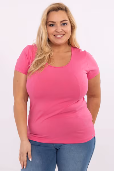 Tshirt Damski Model RV-TS-A556.03 Dark Pink - Relevance — zdjęcie 1