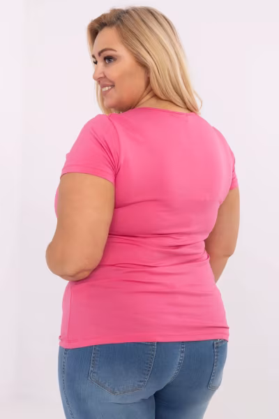 Tshirt Damski Model RV-TS-A556.03 Dark Pink - Relevance — zdjęcie 3