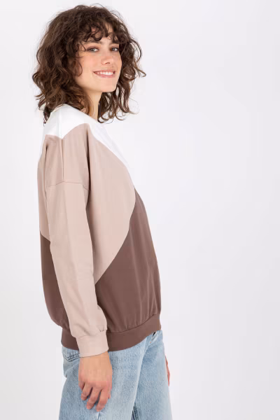 Bluza Damska Model RV-BL-8463.41P White/Brown - Relevance — zdjęcie 2