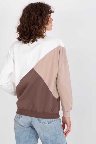 Bluza Damska Model RV-BL-8463.41P White/Brown - Relevance — zdjęcie 3