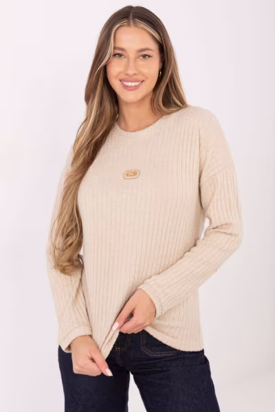 Sweter Damski Model RV-SW-A1026.52 Beige - Relevance — zdjęcie 1
