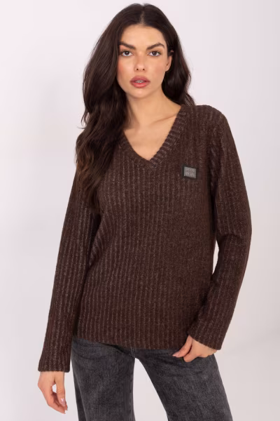 Sweter Damski Model RV-SW-A1025.80 Brown - Relevance — zdjęcie 1