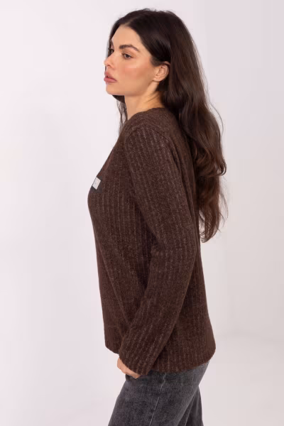 Sweter Damski Model RV-SW-A1025.80 Brown - Relevance — zdjęcie 2