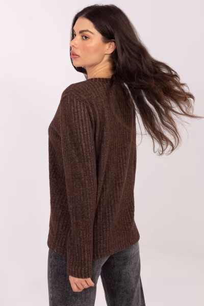Sweter Damski Model RV-SW-A1025.80 Brown - Relevance — zdjęcie 3