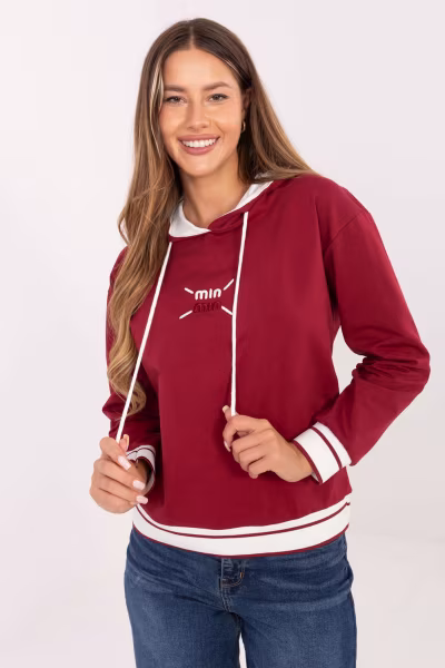 Bluza Damska Model RV-BL-A857.47 Bordo - Relevance — zdjęcie 1