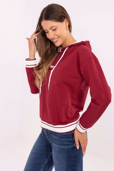 Bluza Damska Model RV-BL-A857.47 Bordo - Relevance — zdjęcie 2