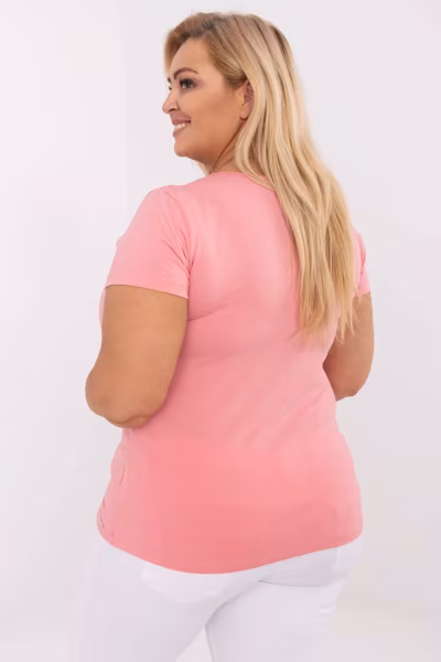 Tshirt Damski Model RV-TS-A556.03 Brzoskwinia - Relevance — zdjęcie 2