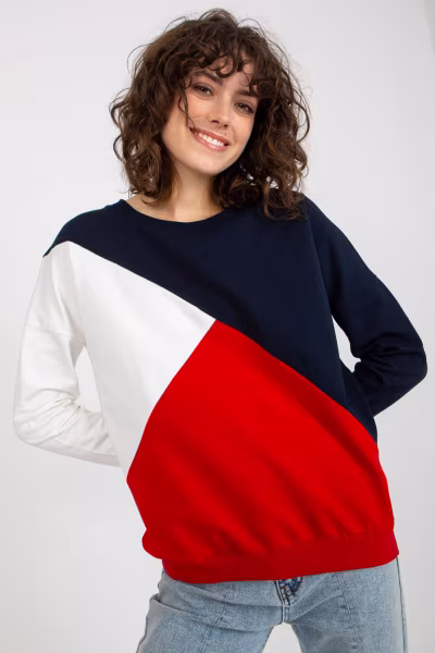 Bluza Damska Model RV-BL-8463.41P Navy/Red - Relevance — zdjęcie 1
