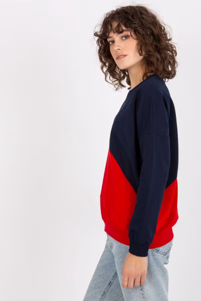 Bluza Damska Model RV-BL-8463.41P Navy/Red - Relevance — zdjęcie 3