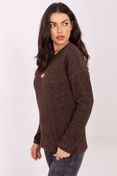 Sweter Damski Model RV-SW-A1026.52 Brown - Relevance — zdjęcie 2