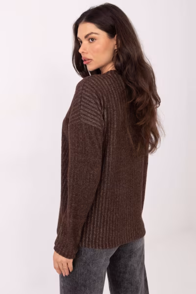 Sweter Damski Model RV-SW-A1026.52 Brown - Relevance — zdjęcie 3
