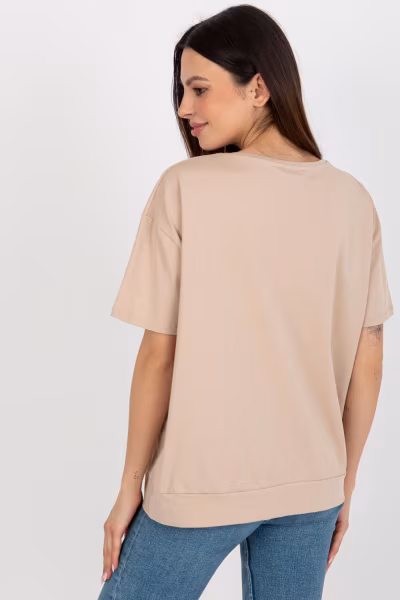 Bluzka Model RV-BZ-8826.22 Beige - Relevance — zdjęcie 3