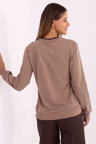 Bluza Damska Model RV-BL-A868.46 Dark Beige - Relevance — zdjęcie 3