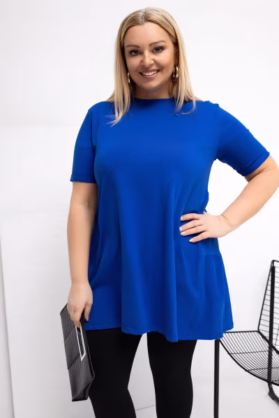 Bluzka Model RV-BZ-7923-1.34P Cobalt - Relevance — zdjęcie 1