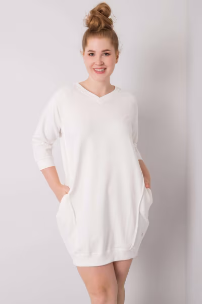 Sukienka Model RV-SK-6847.59P Ecru - Relevance — zdjęcie 2