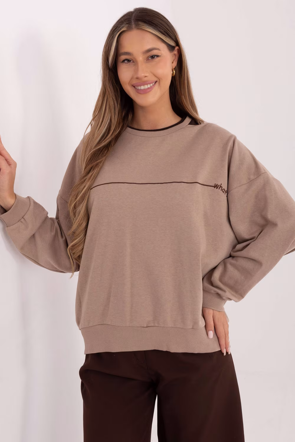 Bluza Damska Model RV-BL-A940.60 Dark Beige - Relevance