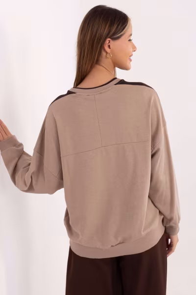 Bluza Damska Model RV-BL-A940.60 Dark Beige - Relevance — zdjęcie 3