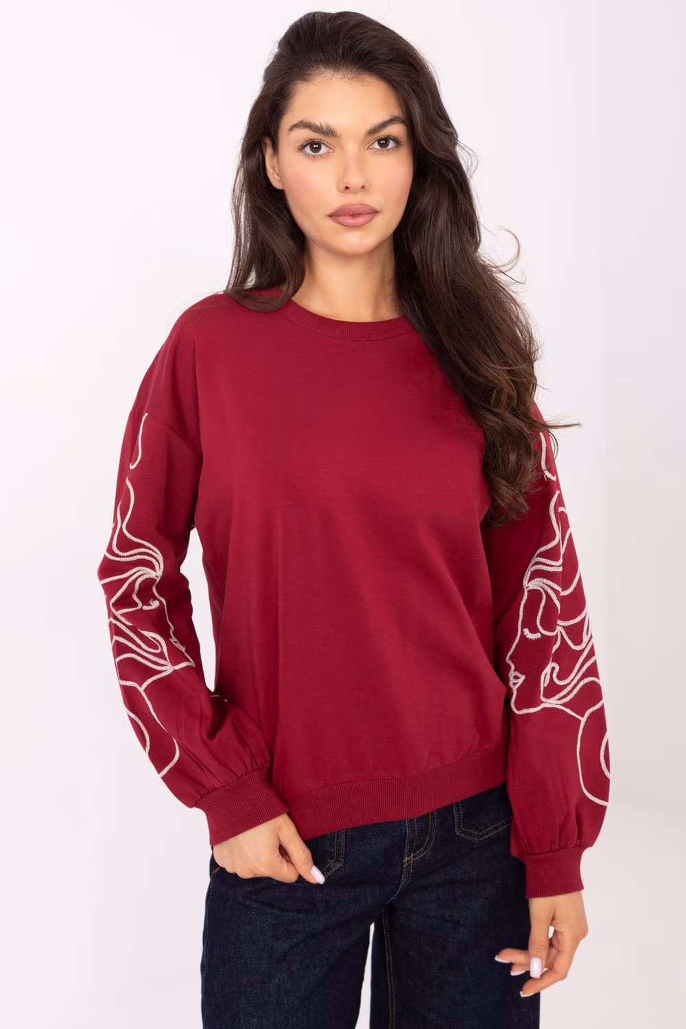 Bluza Damska Model RV-BZ-A176.56 Bordo - Relevance