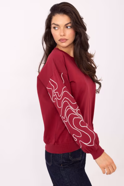 Bluza Damska Model RV-BZ-A176.56 Bordo - Relevance — zdjęcie 2
