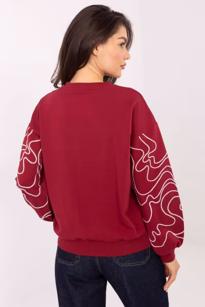 Bluza Damska Model RV-BZ-A176.56 Bordo - Relevance — zdjęcie 3