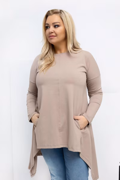 Bluzka Model RV-BZ-7054-1.06 Dark Beige - Relevance — zdjęcie 1