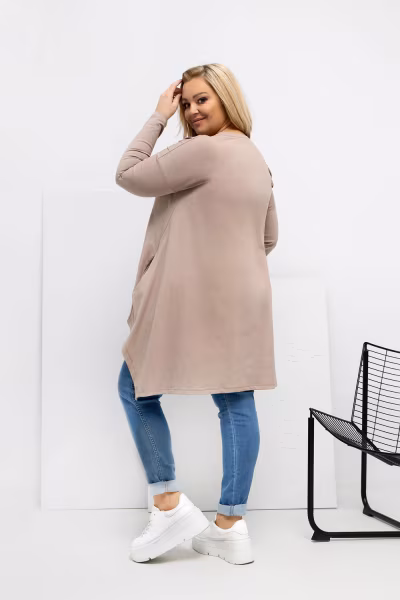 Bluzka Model RV-BZ-7054-1.06 Dark Beige - Relevance — zdjęcie 3
