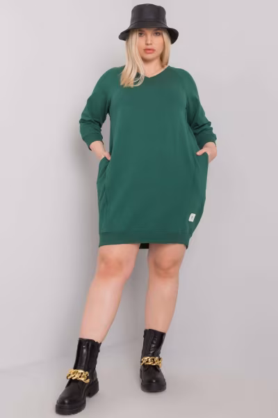 Sukienka Model RV-SK-6847.59P Dark Green - Relevance — zdjęcie 2