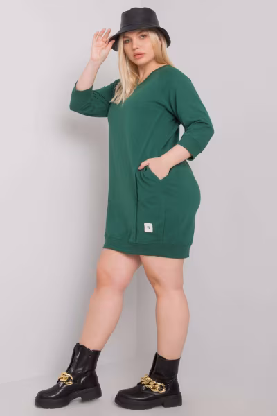 Sukienka Model RV-SK-6847.59P Dark Green - Relevance — zdjęcie 3