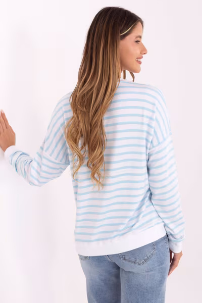 Bluzka Model RV-BZ-A901.55 White/Blue - Relevance — zdjęcie 3