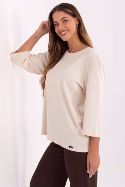 Bluzka Model RV-BZ-A804.05P Light Beige - Relevance — zdjęcie 2