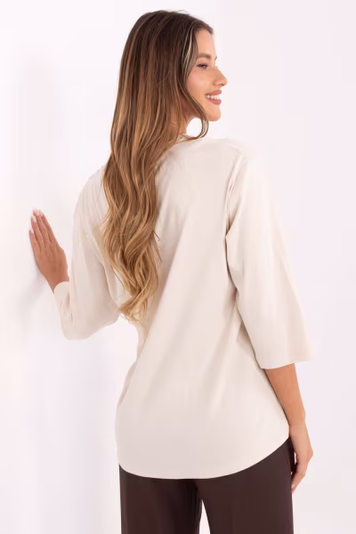 Bluzka Model RV-BZ-A804.05P Light Beige - Relevance — zdjęcie 3