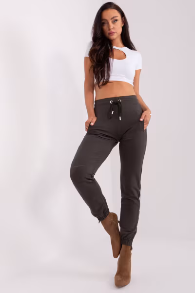 Spodnie Dresowe Model RV-DR-8547.08 Dark Khaki - Relevance — zdjęcie 1