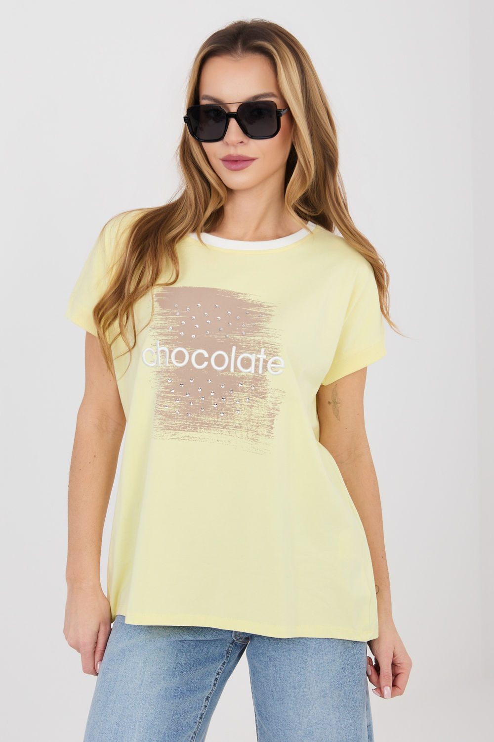 Bluzka Model RV-BZ-A1174.91 Light Yellow - Relevance