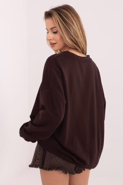 Bluza Damski Model RV-BL-A1182.46 Dark Brown - Relevance — zdjęcie 3
