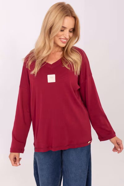 Bluzka Model RV-BZ-A852.51 Bordo - Relevance — zdjęcie 1
