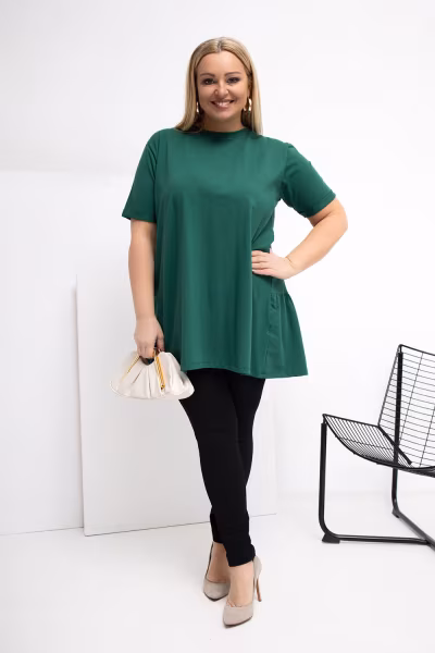 Bluzka Model RV-BZ-7923-1.34P Dark Green - Relevance — zdjęcie 2