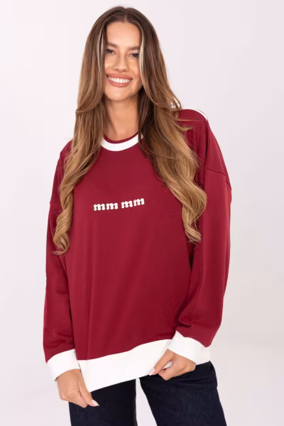 Bluza Damska Model RV-BZ-A878.51 Bordo - Relevance — zdjęcie 1