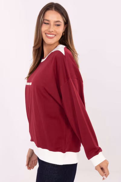 Bluza Damska Model RV-BZ-A878.51 Bordo - Relevance — zdjęcie 2