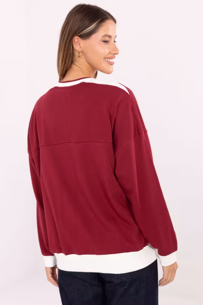 Bluza Damska Model RV-BZ-A878.51 Bordo - Relevance — zdjęcie 3