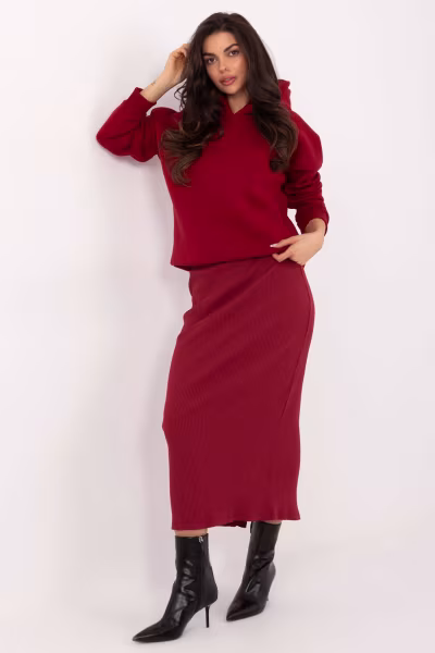 Bluza Damska Model RV-BL-A1006.27 Bordo - Relevance — zdjęcie 2