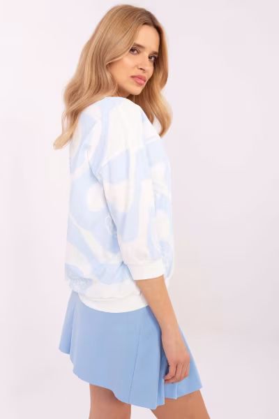 Bluzka Model RV-BZ-A285.24 White/Blue - Relevance — zdjęcie 2