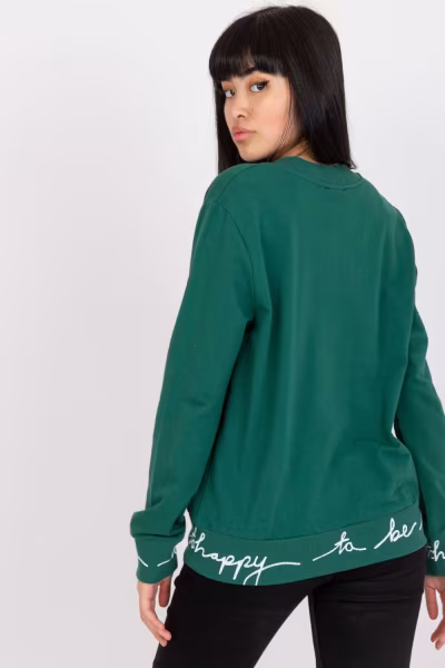 Bluza Damska Model RV-BL-7809.37X Dark Green - Relevance — zdjęcie 3