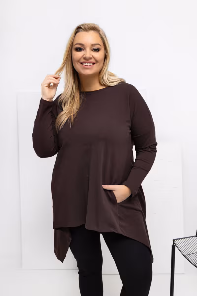 Bluzka Model RV-BZ-7054-1.06 Dark Brown - Relevance — zdjęcie 1