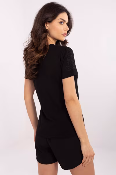 T-shirt  Damski Model RV-TS-A518.39 Black - Relevance — zdjęcie 3