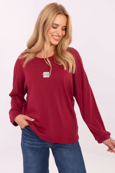 Bluzka Model RV-BZ-A823.49 Bordo - Relevance — zdjęcie 1