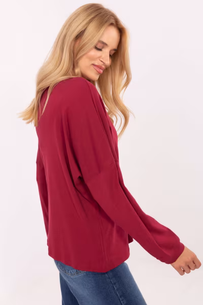 Bluzka Model RV-BZ-A823.49 Bordo - Relevance — zdjęcie 2