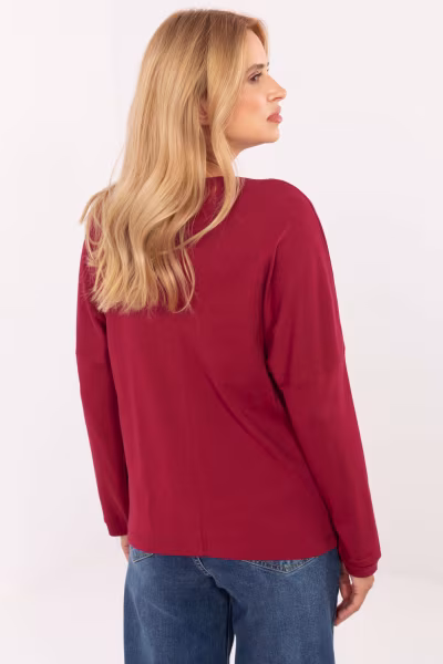 Bluzka Model RV-BZ-A823.49 Bordo - Relevance — zdjęcie 3